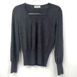 L'EQUIPE YOSHIE INABA Sweater Pullover top Long Sleeve‎ Solid Dark Gray Size 38